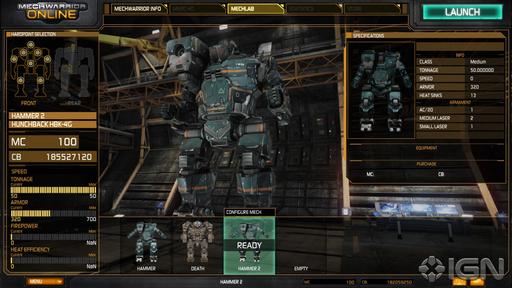 MechWarrior Online - Новые скриншоты мехлаба [IGN]